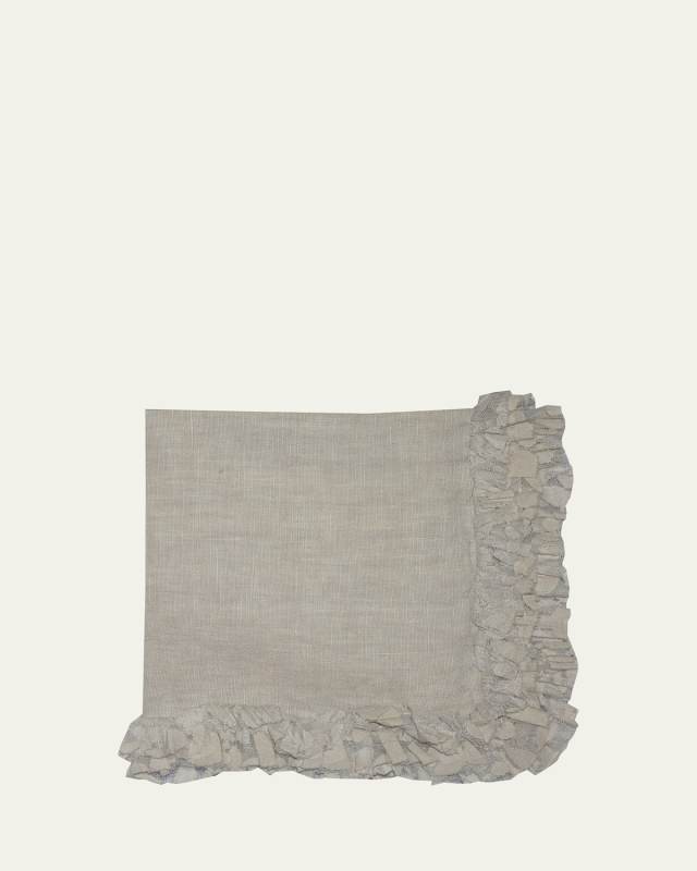 Oatmeal Romantic Ruffle Napkin